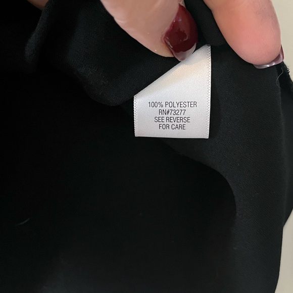 APT. 9 Black Polyester Blouse Rhinestone Detail Women’s size Medium - Picture 5 of 11